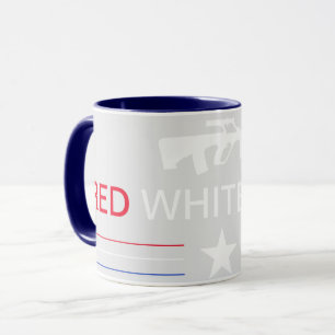 Red White und Pew Patriotic Tasse