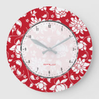 Red & White Vintage Floral Damasks
