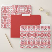 Red & White Weihnachts-Weihnachtsmuster Dateiordne