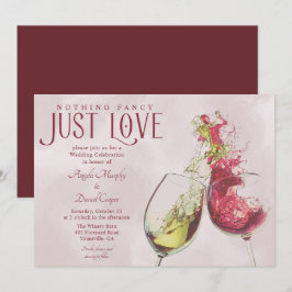 Red White Wine Dance Just Liebe Hochzeit Einladung