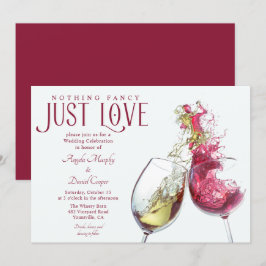 Red White Wine Nichts Extravagant nur Liebe Hochze Einladung