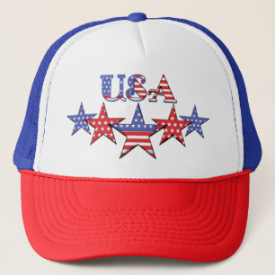 Red, Whund Blue Patriotic Baseball Cap Truckerkappe