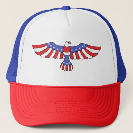 Red, Whund Blue Patriotic Baseball Cap Truckerkappe