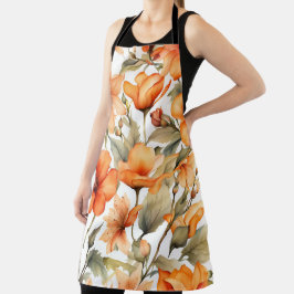 Red Wild Blume Schürze