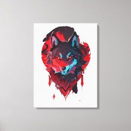 Red Wilderness: Der majestätische Wolf Leinwanddruck