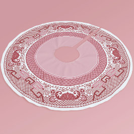 Red Willow Tree Skirt Polyester Weihnachtsbaumdecke