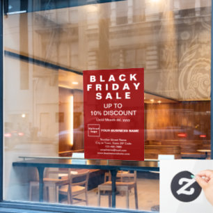 Red Window Cloning für Business Black Friday Sale Fensteraufkleber