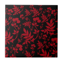 Red Wine Florah Design Tile