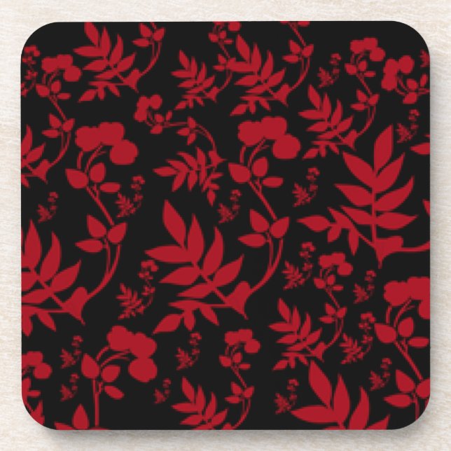 Red Wine Florah Design Untersetzer (Vorderseite)