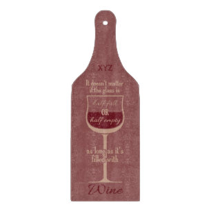 Red Wine Glass planche à découper personnalisée