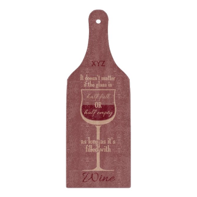 Red Wine Glass planche à découper personnalisée (Devant)