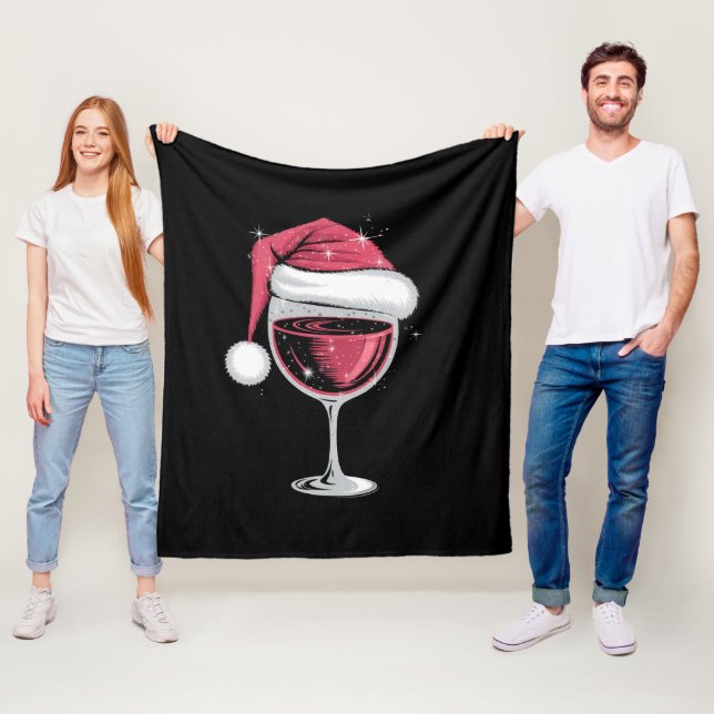 Red Wine Glass Weihnachten Weihnachten Weihnachten Fleecedecke (Beispiel)