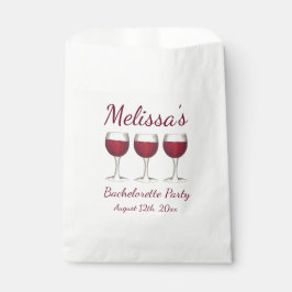Red Wine Glasses Bachelorette Brautparty Party Geschenktütchen