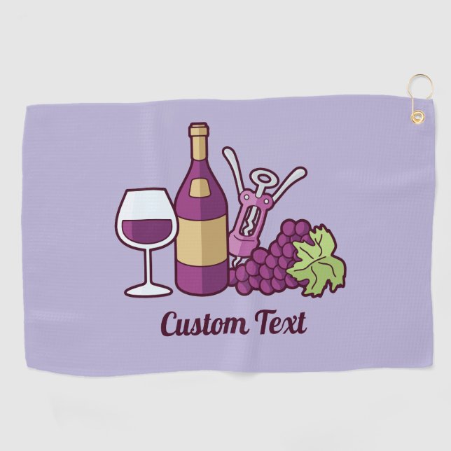 Red Wine Golf Handtuch (Horizontal)