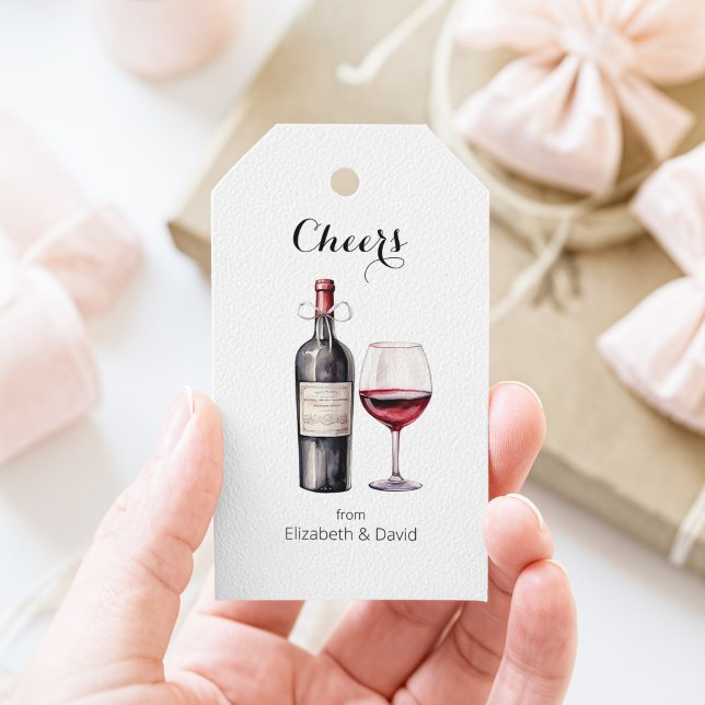 Red Wine Lover freut sich auf Sie Geschenkanhänger (Red Wine Gift Tag
)