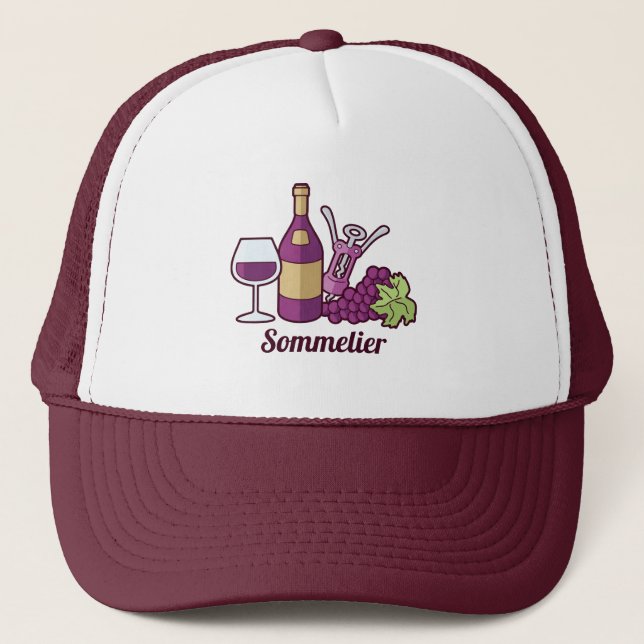 Red Wine Trucker Hat Truckerkappe (Vorderseite)