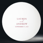 Red Wine Wedding Personalisiert Ping Pong Ball Tischtennisball<br><div class="desc">Herrliche rote Tischtenniskugel. Perfektes Geschenk für die Neuvermählten in Ihrem Leben!</div>