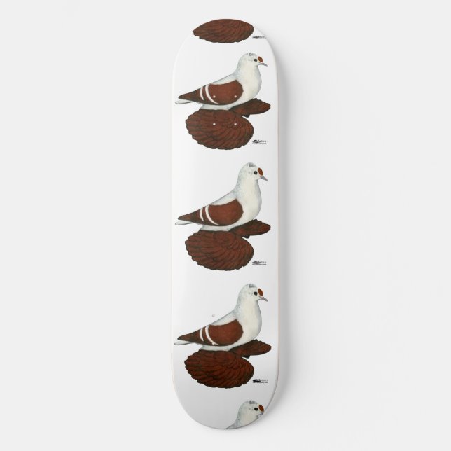 Red Wing Pigeon Skateboard (Vorderseite)