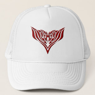 Red Winged Bird Tribal Tattoo Design Truckerkappe