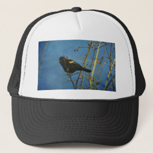 Red-Winged Black Bird singen Truckerkappe