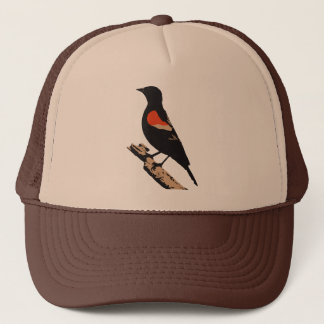 Red Winged Blackbird 4-Farben-Design Truckerkappe