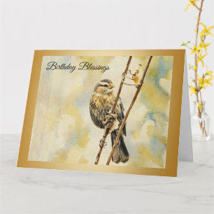 Red-Winged Blackbird - Geburtskarte Karte