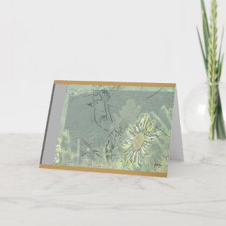 Red Winged Blackbird und Sonnenblumen Notecard Karte