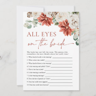 Red Winter All Eyes auf dem Bride Bridal Game Einladung