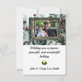 Red Winter Berries Weihnachtsferien - Flat Card