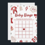 Red Winter Christmas Baby Bingo Baby Showspiel Einladung<br><div class="desc">Red Winter Christmas Baby Bingo Baby Showspiel</div>