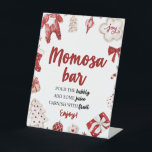 Red Winter Christmas Baby Dusche Momosa Bar Sign Sockelschild<br><div class="desc">Red Winter Christmas Baby Dusche Momosa Bar Sign</div>