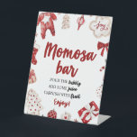 Red Winter Christmas Baby Dusche Momosa Bar Sign Sockelschild<br><div class="desc">Red Winter Christmas Baby Dusche Momosa Bar Sign</div>