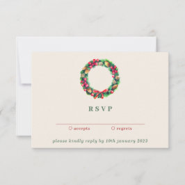 Red Winter Christmas Ornament | Kindly Reply Einladung