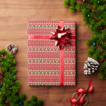 Red Winter Sweater Inspiriert Wrapping Paper