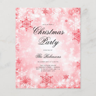 Red Winter Wonder Invitation Programme et menu