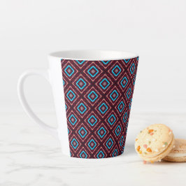 Red With Blue Diamond Milchtasse