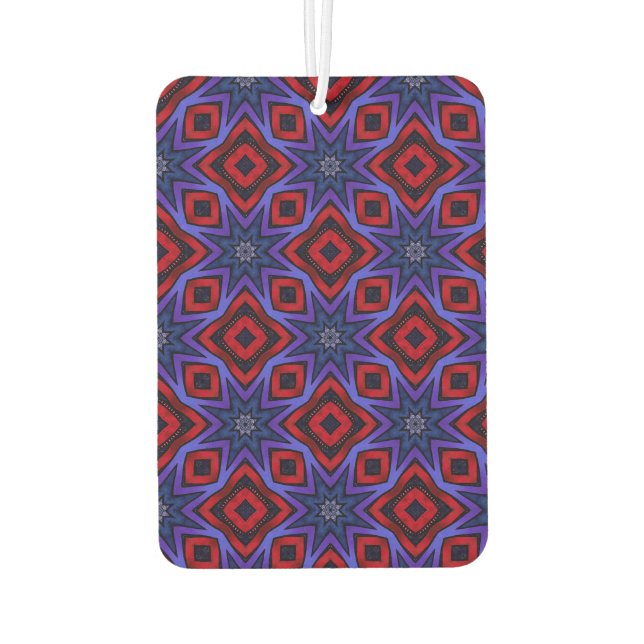 Red with Blue Star Air Freshener Autolufterfrischer (Rückseite)
