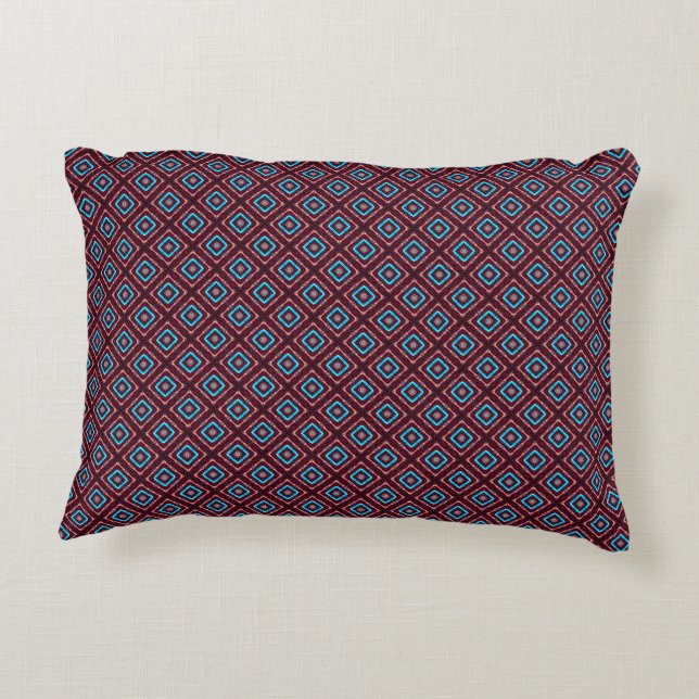 Red With Blue Stars Dekokissen (Rückseite)