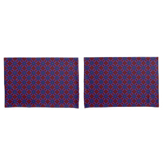 Red With Blue Stars Kissenbezug