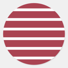 Red with White Stripes American Flag Theme Runder Aufkleber