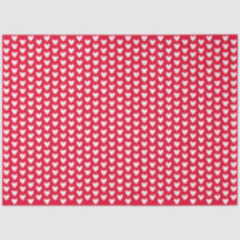 Red With White Tiny Doodle Love Hearts