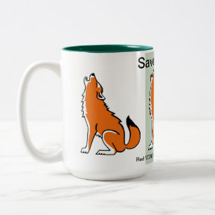 Red WOLVES gerettet - Grafische Tasse Zwei-Tone-Ka