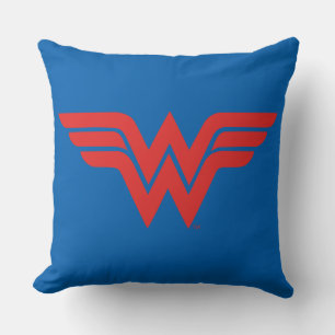 Red Wonder Woman Logo Kissen