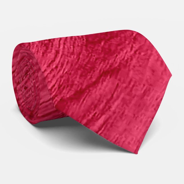 Red Wood Grain Texture #2 Krawatte (Gerollt)