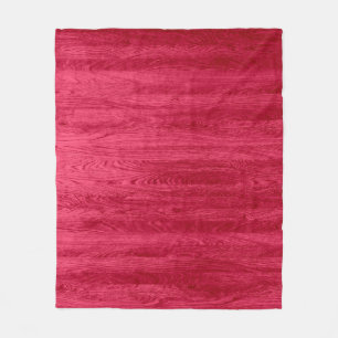 Red Wood Grain Texture Fleecedecke