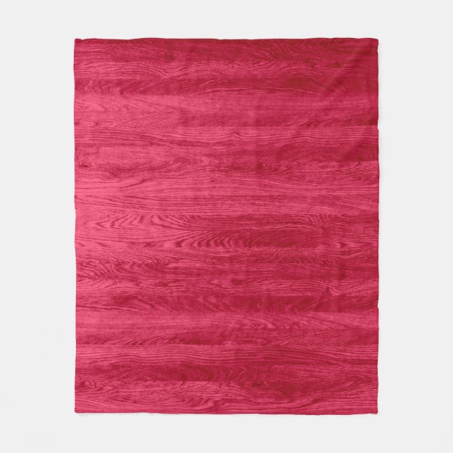 Red Wood Grain Texture Fleecedecke (Vorderseite)