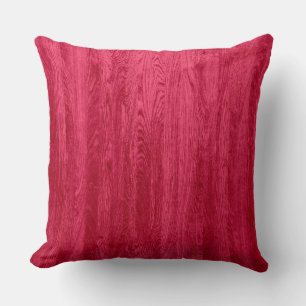 Red Wood Grain Texture Kissen