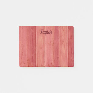 Red Wood Post-it Klebezettel