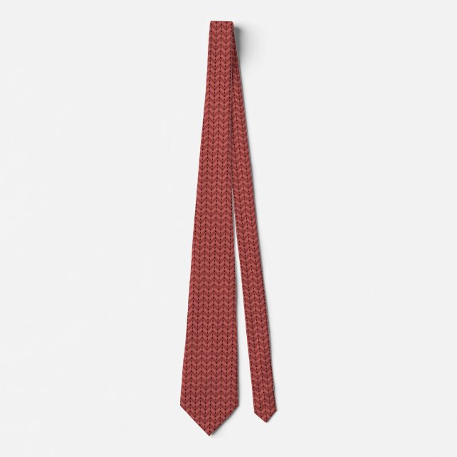 Red Woven Look Neck Tie Krawatte (Vorderseite)