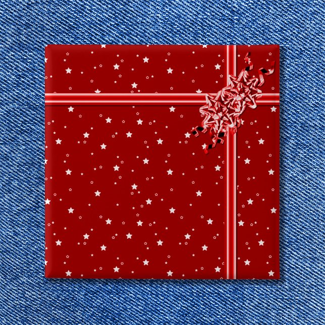 Red Wrapped Present Button (Red Wrapped Present - Customized Button)